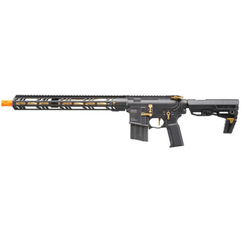 Tokyo Marui MTR16 G-Edition Gas Blowback Airsoft Rifle, Black/Gold