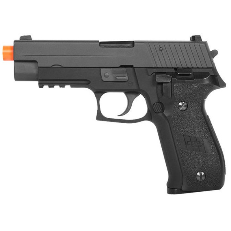 WE Tech Full Metal F226 Series MK25 Gas Blowback Airsoft Pistol, Black