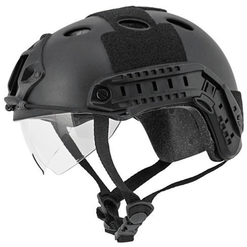 Emersongear Helmet PJ Type Basic Version w/ Visor, Black