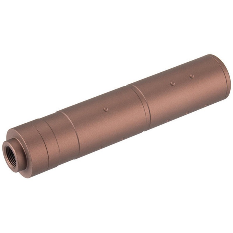 Lancer Tactical Full Metal 155mm Aluminum Mock Suppressor, Coyote Brown