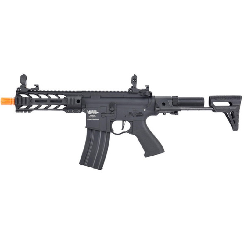 Lancer Tactical ProLine Battle Hawk Low FPS PDW Airsoft AEG Rifle, Black