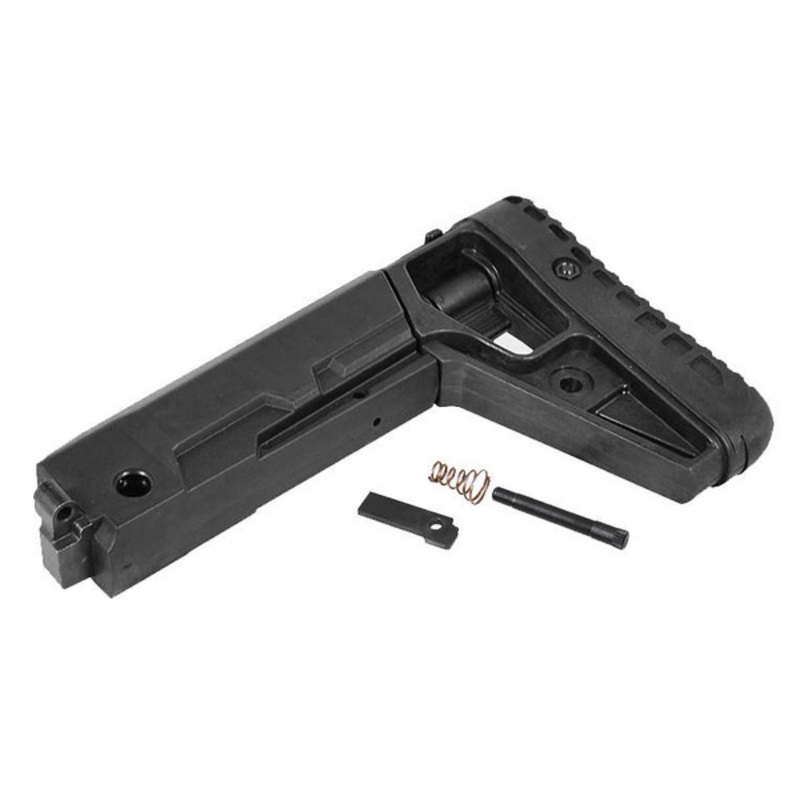 LCT Airsoft LCK-19 Telescoping Folding Stock, Black