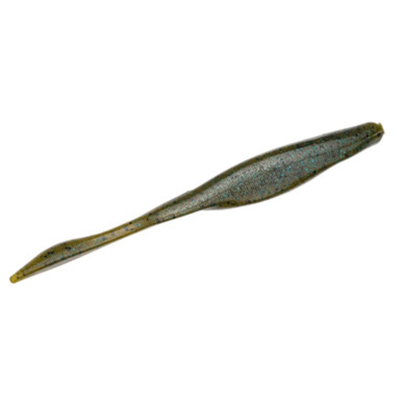 Strike King KVD Perfect Plastics Caffeine Shad – 5in – Green Pumpkin Sapphire