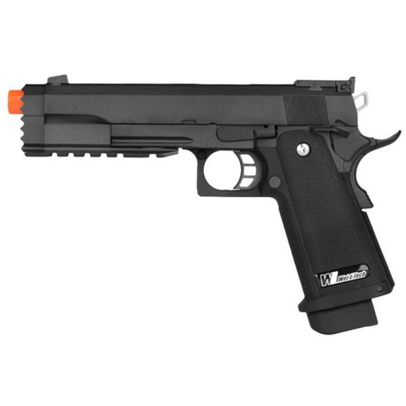 WE-Tech Full Metal Hi Capa 5.2 R Version GBB Airsoft Pistol, Black