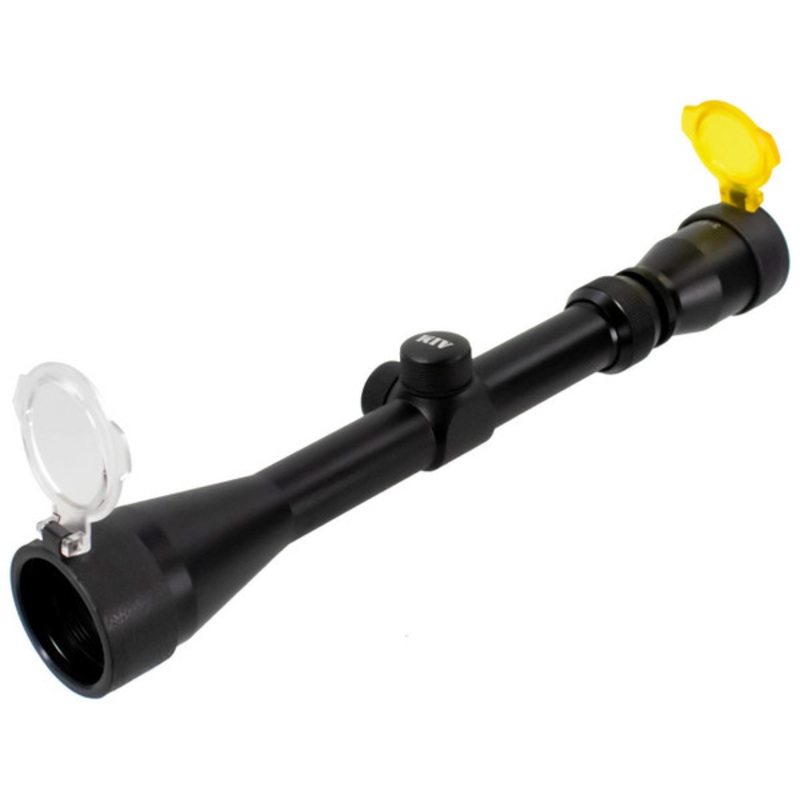 Aim Sports 3-9×40 P4 Sniper Scope/Flip-Up Lens Covers & Rings, Black
