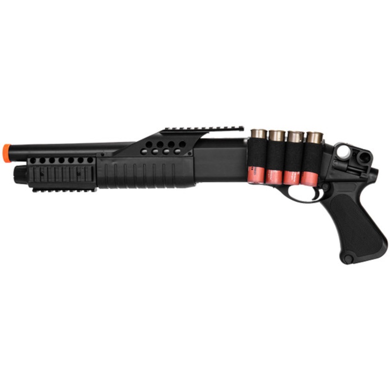 AMA Spring RIS Pistol Grip Airsoft Shotgun, Black