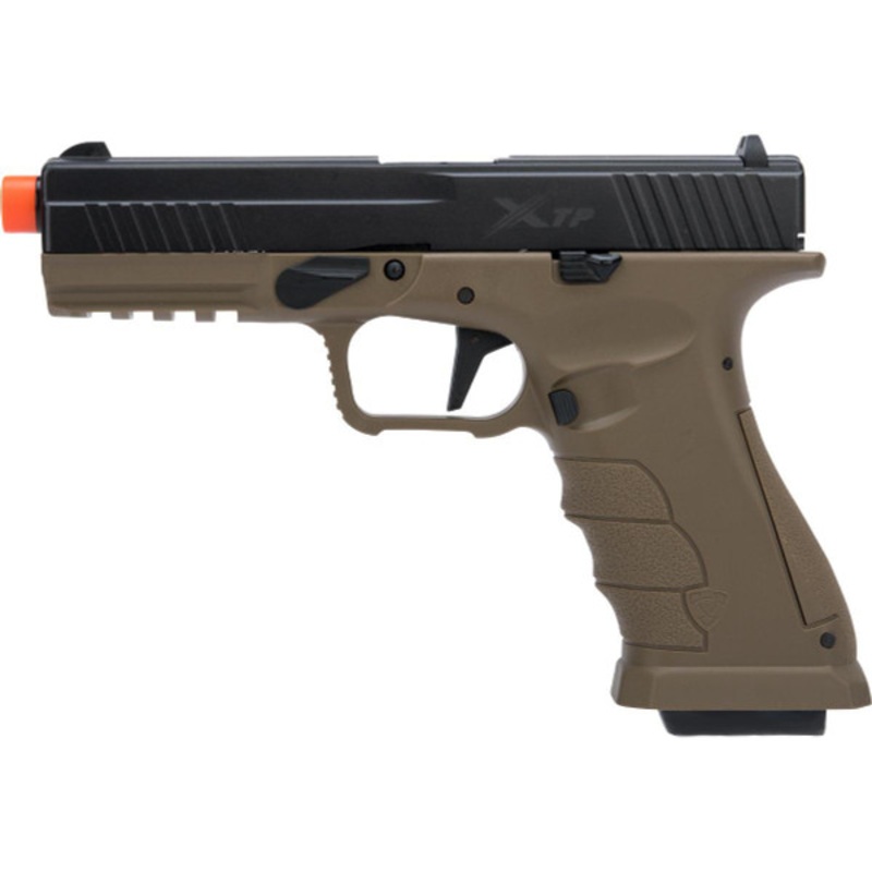 APS XTP CO2 Gas Blowback Airsoft Pistol, Desert/Black
