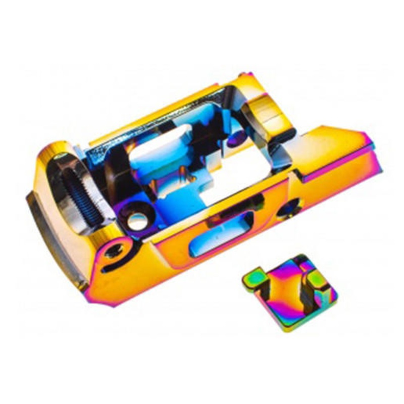 CowCow Technology Aluminum Enhanced Trigger Housing for Action Army AAP-01 Gas Blowback Airsoft Pistol, Rainbow