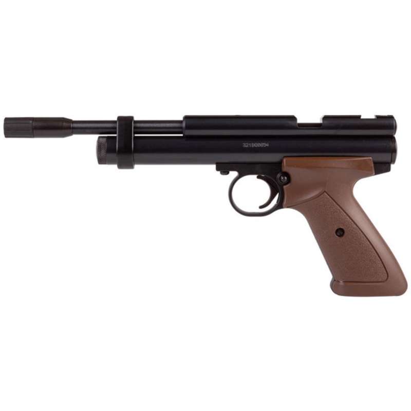 Crosman CO2 Powered .22 Cal Airgun, Steel Breech, Black/Brown
