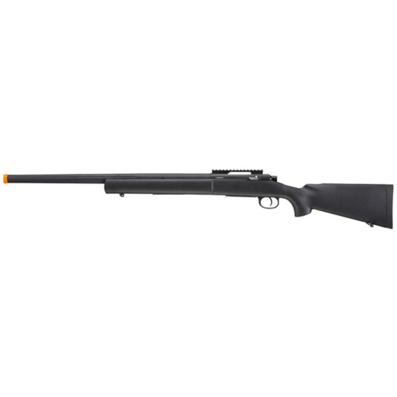 Lancer Tactical M24 High FPS Bolt Action Airsoft Sniper Rifle, Black