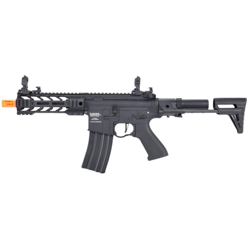 Lancer Tactical ProLine BATTLE HAWK PDW AEG Airsoft Rifle, Black
