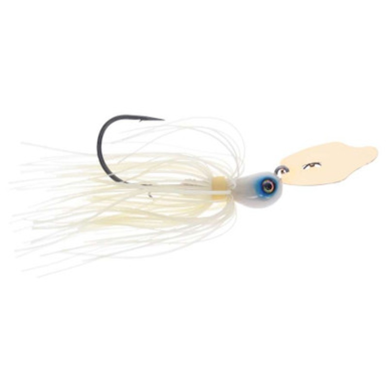 Strike King Thunder Cricket Vibrating Jig – Gold Blade – 5/8oz – Bone