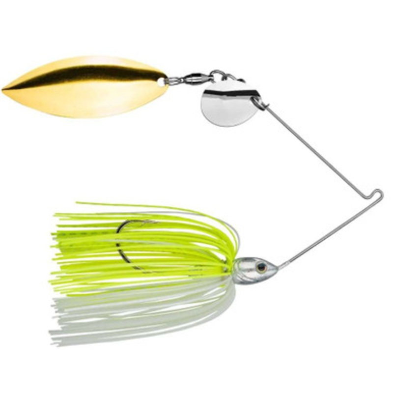 Strike King Tour Grade Colorado/Willow Spinnerbait 3/8oz Chart White