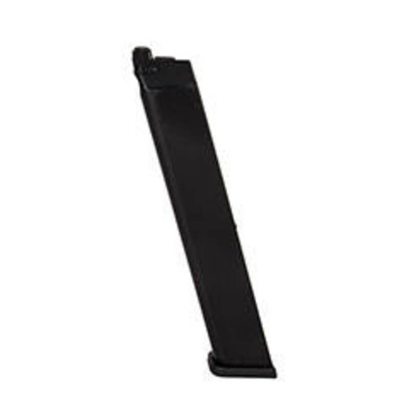 WE-Tech G-Series 50 Round Extended Green Gas Blowback Magazine, Black