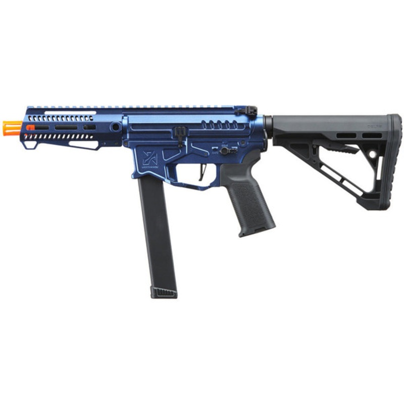 Zion Arms R&D Precision Licensed PW9 Mod 1 Airsoft Rifle with Delta Stock, Cobalt Blue
