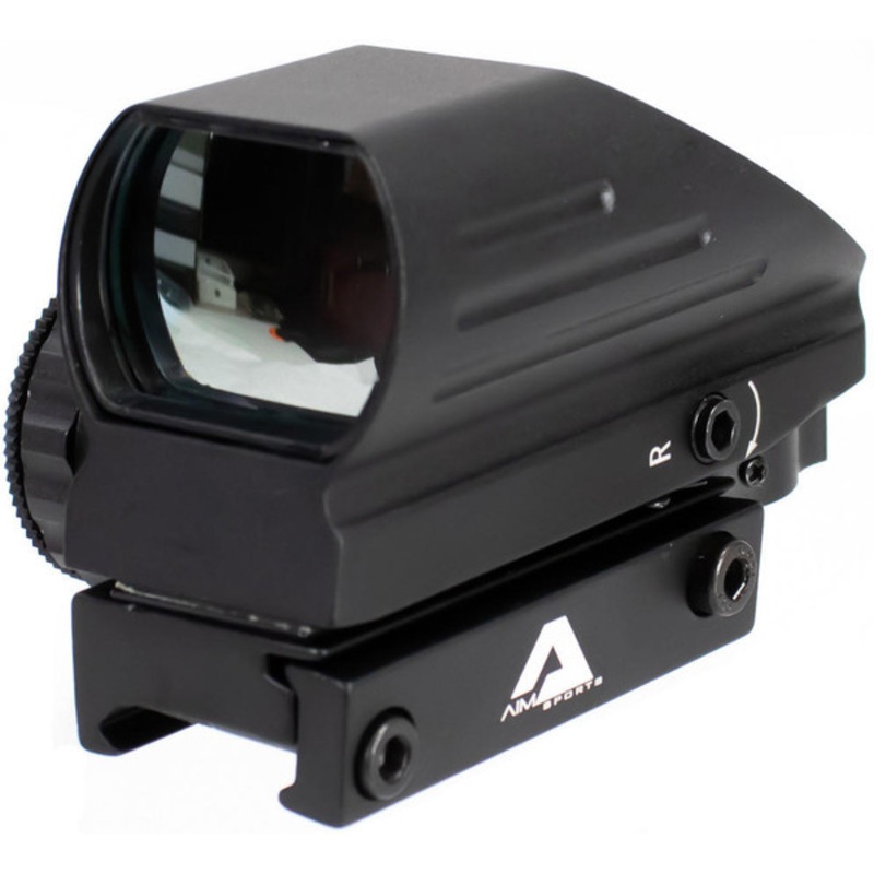 Aim Sports 1x33mm Dual Ill. w/ 4 Different Reticles Classic II Edition Reflex Sight, Black