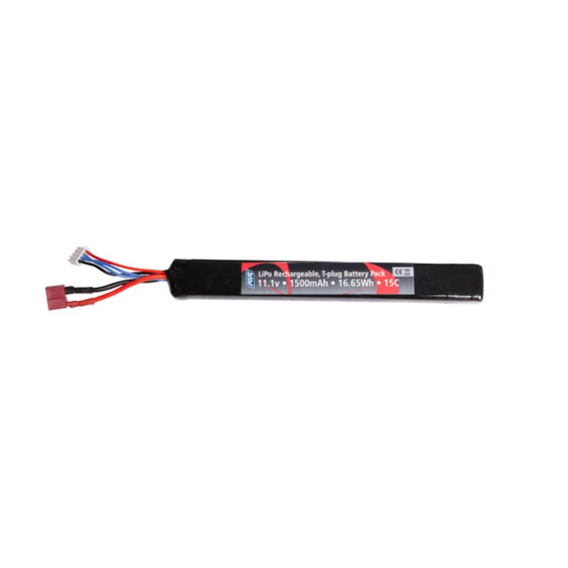 ASG 11.1v 1500 15C Stick LiPO Airsoft Battery w/ T-Plug