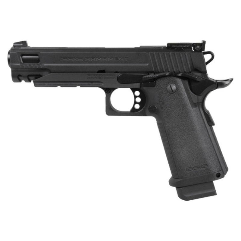 G&G GPM1911 CP MS Green Gas Blowback Airsoft Pistol, Black