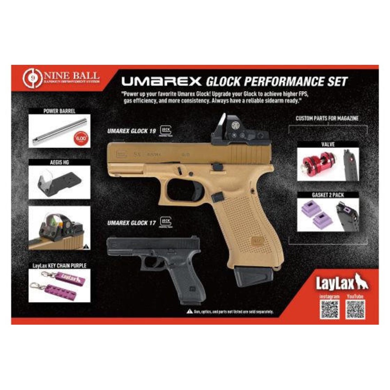 G&G LayLax NINE BALL Umarex Glock 19 Performance Set