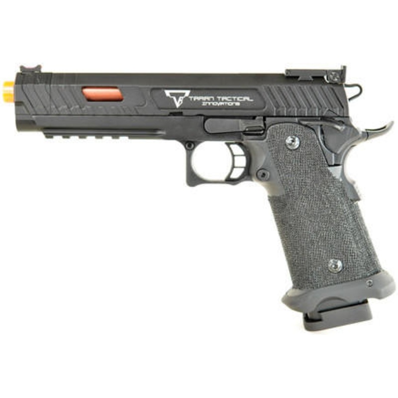 JAG Arms Taran Tactical Innovation Combat Master Sight Block Hi-Capa Gas Blowback Airsoft Pistol, Black