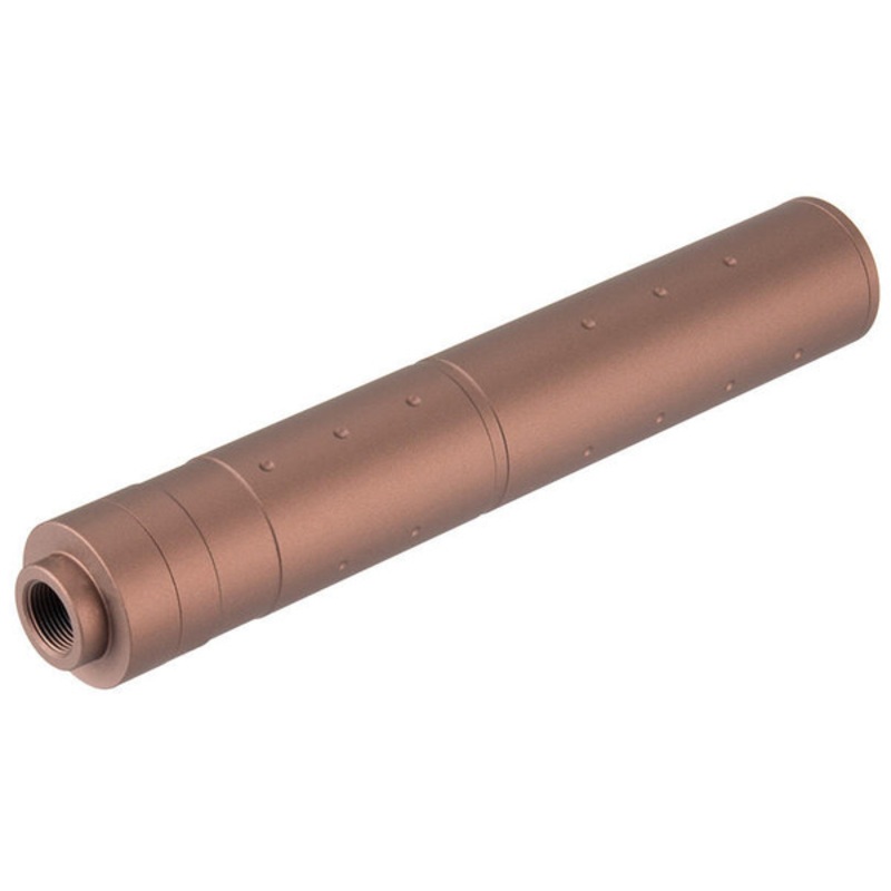 Lancer Tactical 195mm Aluminum Dot Mock Suppressor, Coyote Brown