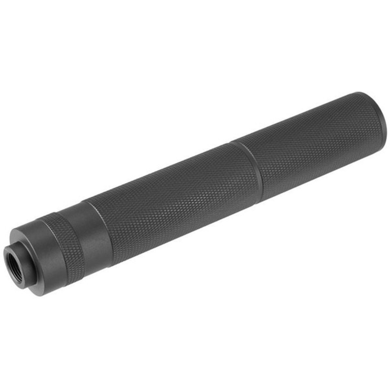 Lancer Tactical 195mm Knurled Aluminum Mock Suppressor, Black
