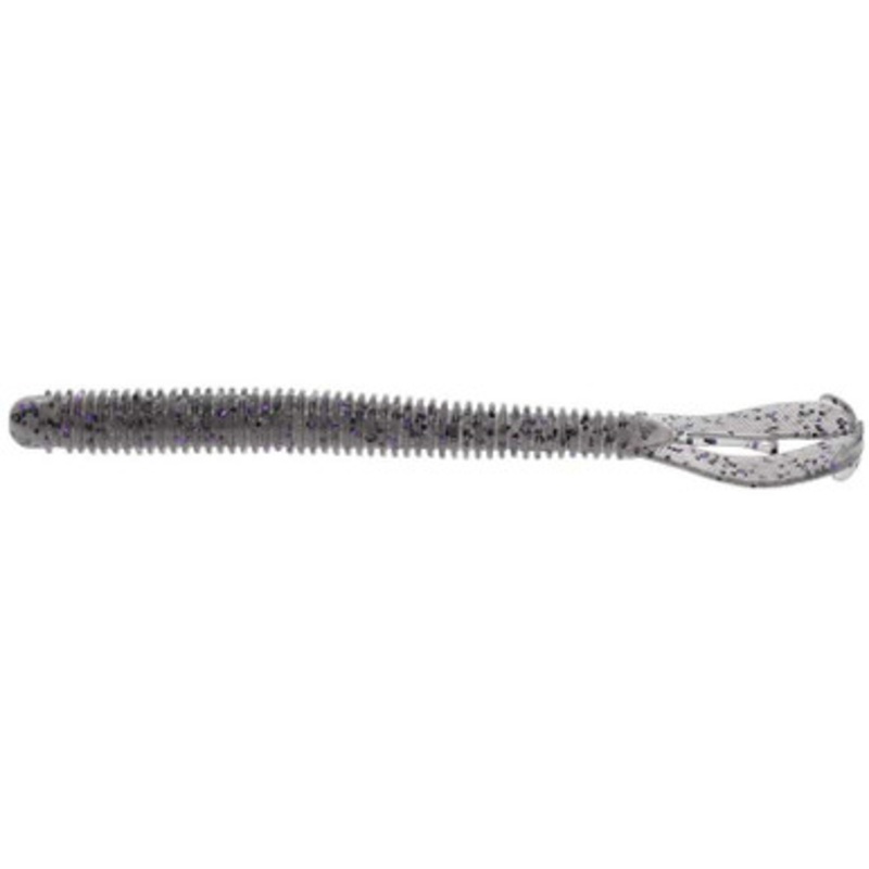 Strike King Rage Twin Tail Menace Worm – 6” – Smoke Gld Purple Flake
