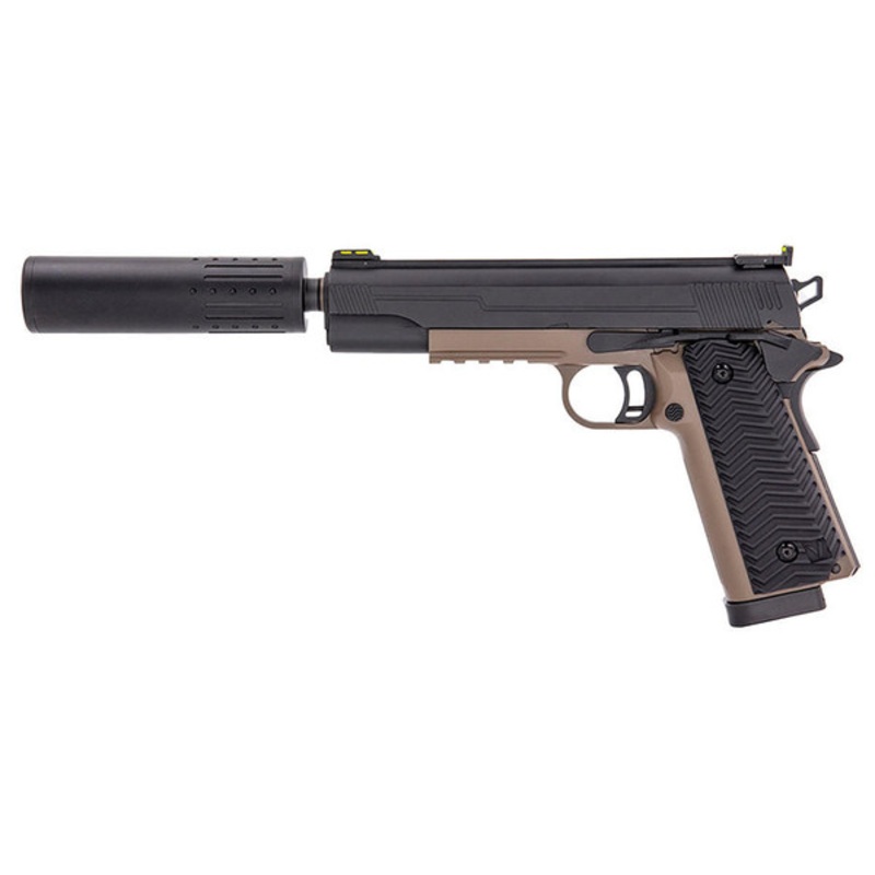 Vorsk VX-14 GBB Airsoft Pistol, Black/FDE