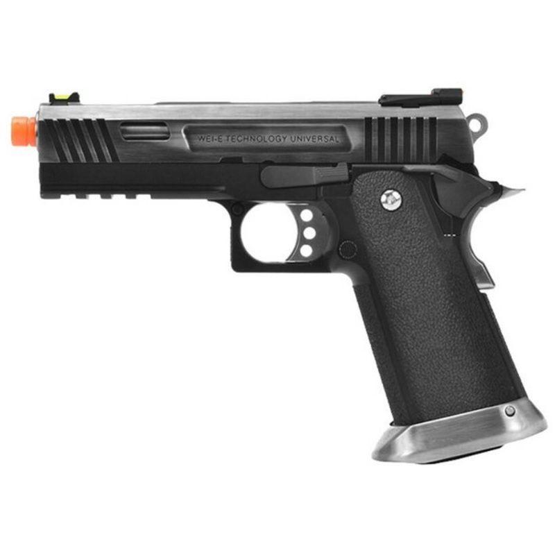 WE Tech 4.3 Allosaurus Full Metal Hi-Capa Gas Blowback Airsoft Pistol, Black
