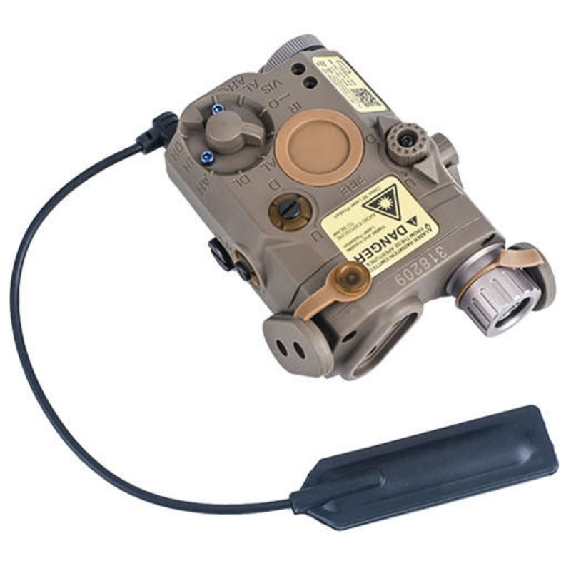 ACW LA-5 PEQ15 Illuminator with Flashlight and Visible and IR Red Laser, Dark Earth
