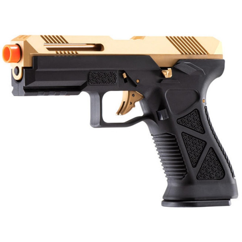 HFC Tactical Gas Blowback Airsoft Pistol, Black/Gold