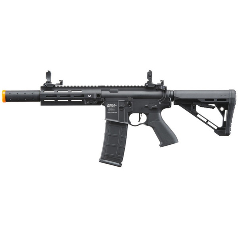 Lancer Tactical Blazer 7 M-LOK Proline Series M4 Airsoft Rifle w/ Delta Stock & Mock Suppressor, Black