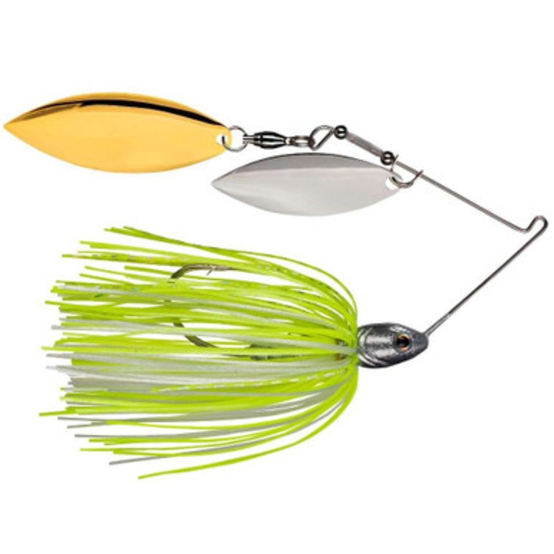 Strike King Tour Grade Compact DW Spinnerbait – 1/2oz – Chart/White
