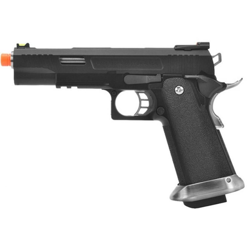 WE Tech 5.1 T-Rex Full Metal Hi-Capa Gas Blowback Airsoft Pistol, Black