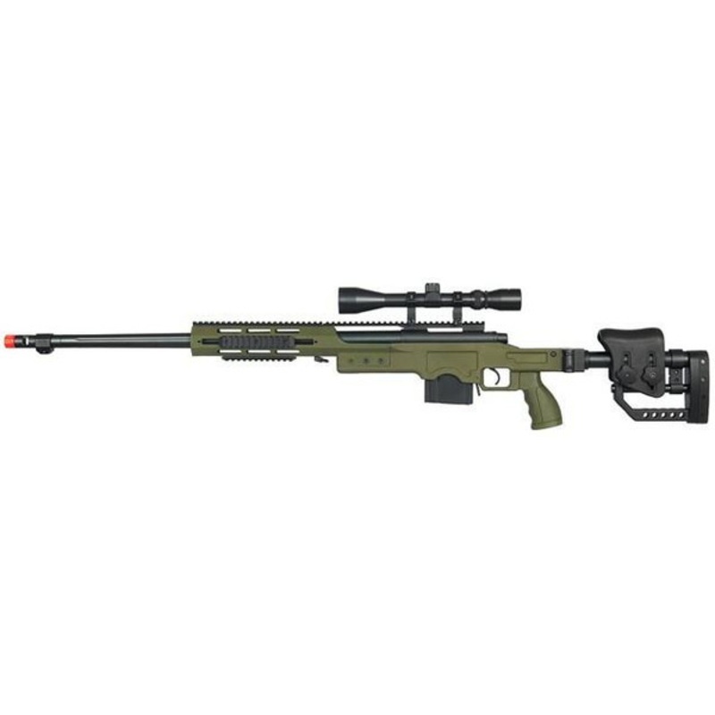 Well MB4411GA Bolt Action Airsoft Sniper Rifle, OD Green