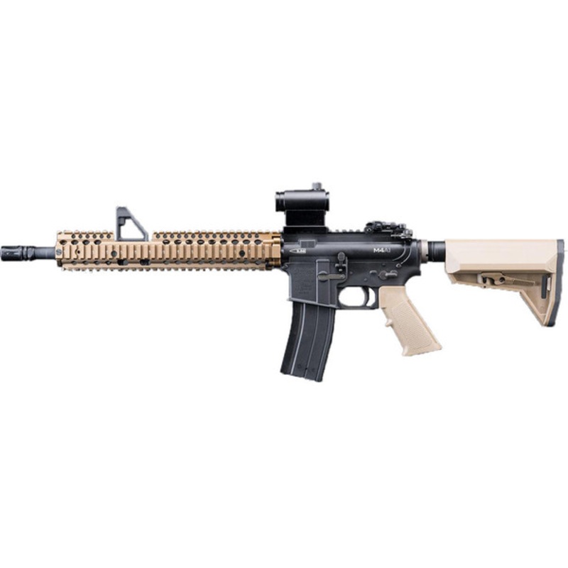 EMG / Daniel Defense Licensed M4A1 SOPMOD Block II Gas Blowback Airsoft Rifle, Two-Tone Tan