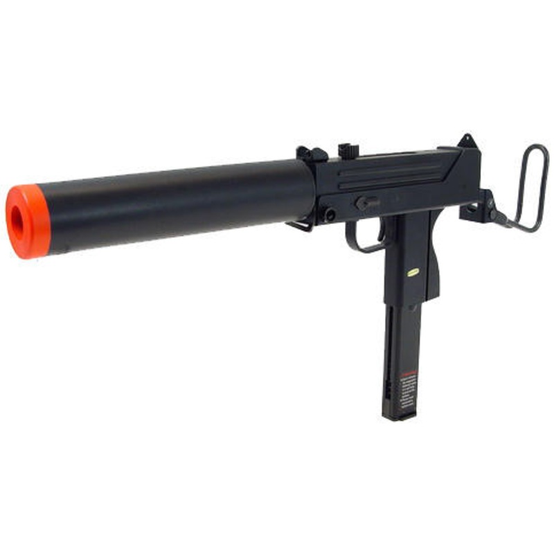 HFC M11 Gas Blowback Semi/Full Auto w/ Mock Silencer, Black