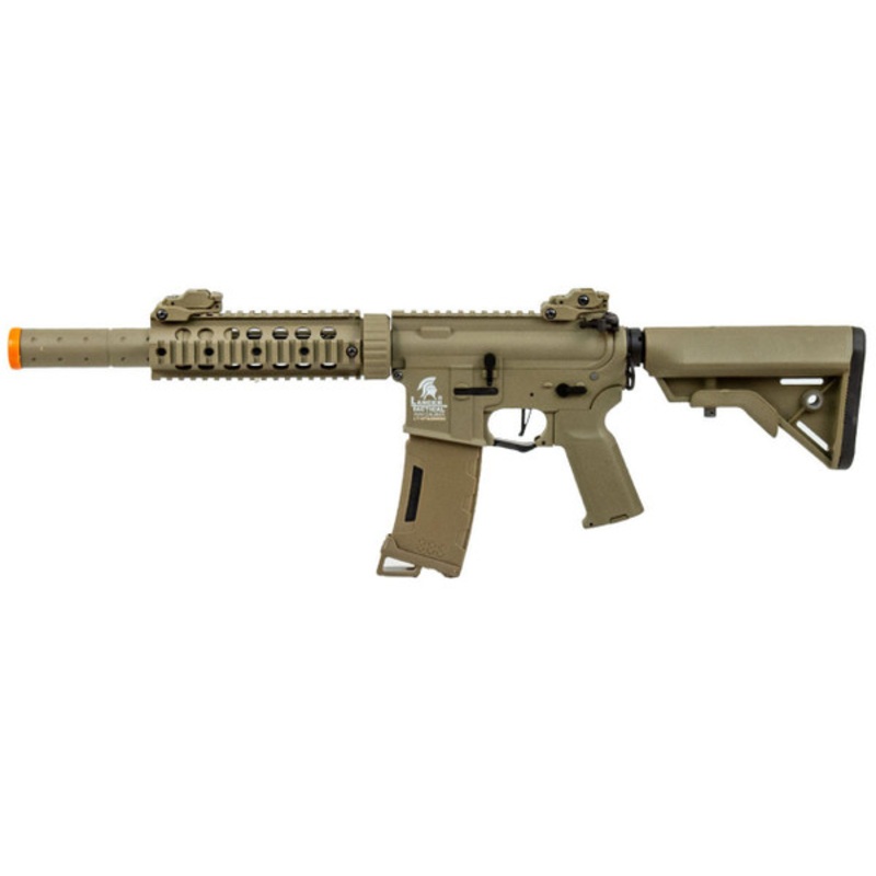 Lancer Tactical Gen 3 M4 Carbine SD AEG Airsoft Rifle, Tan