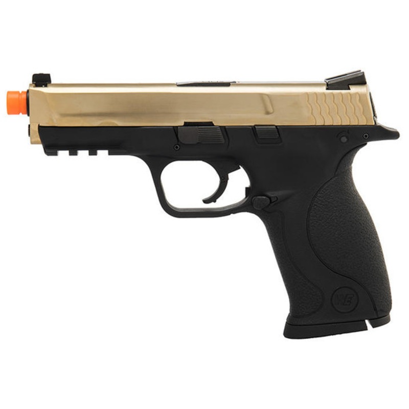 WE Tech Big Bird Full Metal Gas Blowback Airsoft Pistol, Titanium Gold