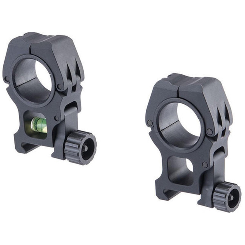 ACW M10 30mm Scope Rings w/ Bubble Level, Black