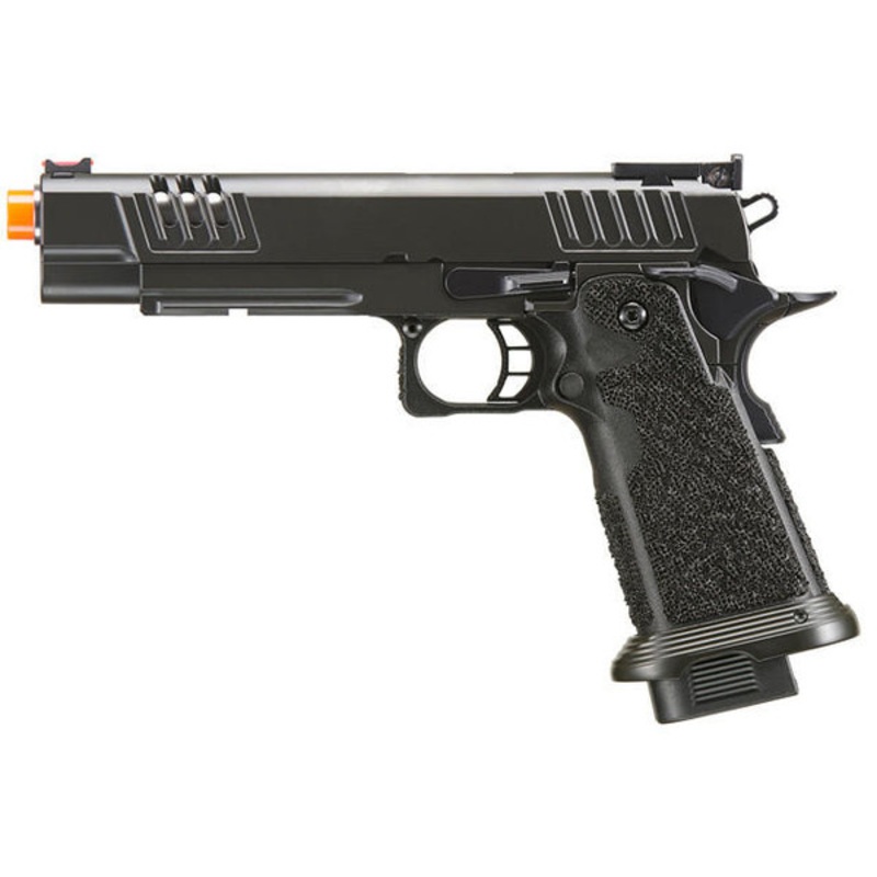 Army Armament R611 XL 5.1 Hi-Capa Gas Blowback Airsoft Pistol, Black