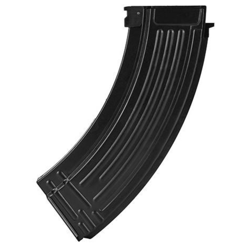 E&L AK47 120rds Mid-cap Metal Magazine 5 Pack, Black