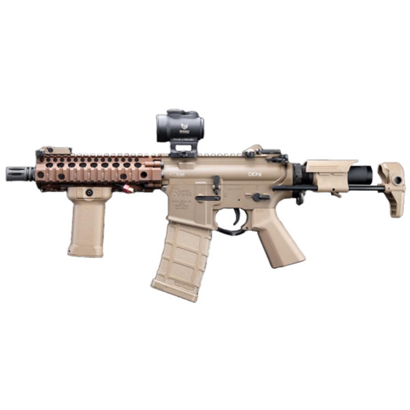 EMG Daniel Defense Licensed Lite-S DDM4 Dagger RISII-7 B.R.S.S. Airsoft AEG Rifle, Tan
