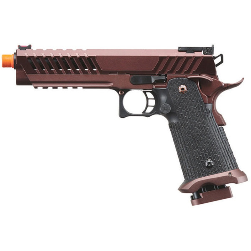 Lancer Tactical Knightshade Hi-Capa Gas Blowback Airsoft Pistol, Black/Bronze