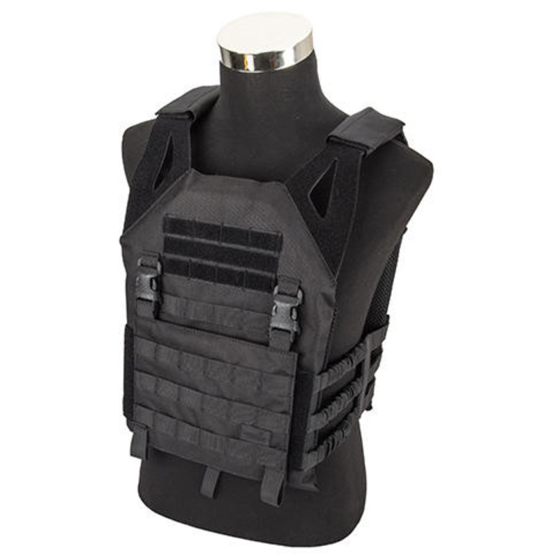 Lancer Tactical Lightweight Plate Carrier Vest, Black