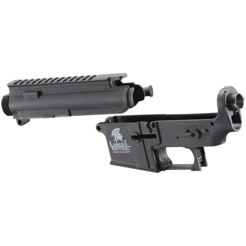 Lancer Tactical Polymer M4 Receiver Set for Airsoft AEGs, Black