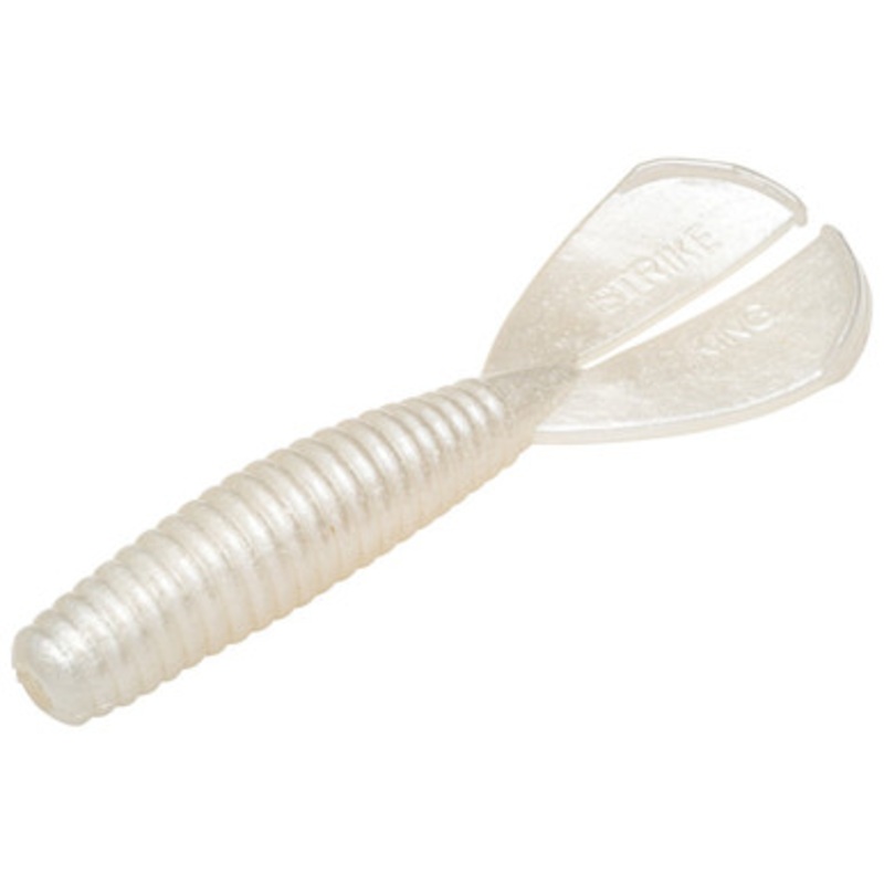 Strike King Rage Twin Tail Baby Menace Grub – Pearl