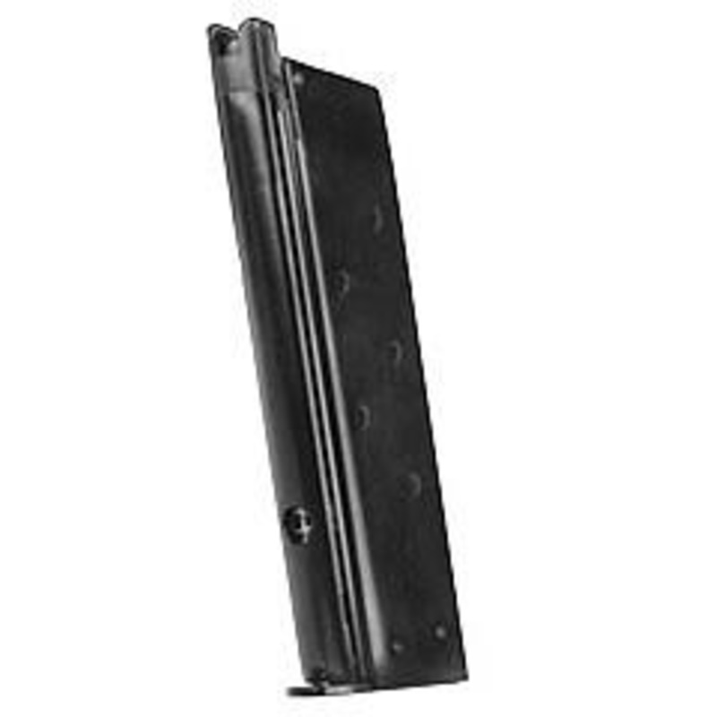WE-Tech M1911 MEU Single Stack 15rd Airsoft Gas Blowback Magazine, Black