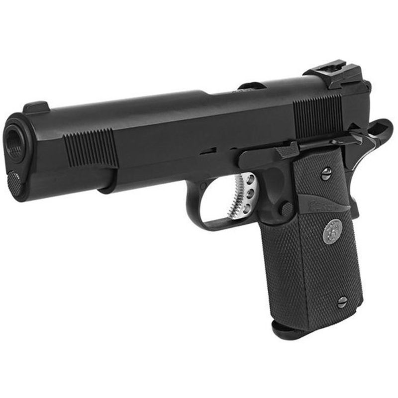 WE Tech M1911 MEU Tanio Koba Airsoft Gas Blowback Airsoft Pistol, Black