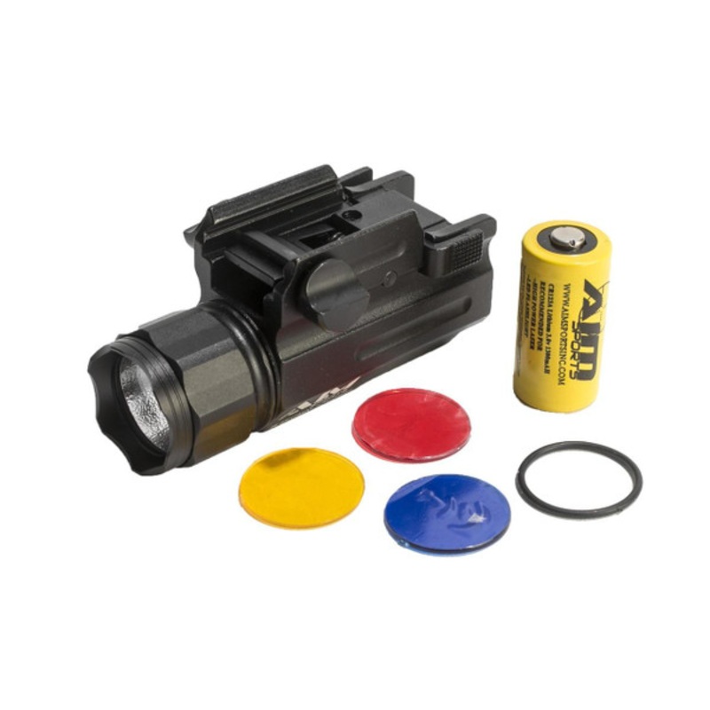AIM Sports 220 Lumens Compact Flashlight, Black